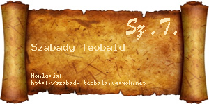 Szabady Teobald névjegykártya